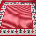 Bandana rouge pour homme, style marin