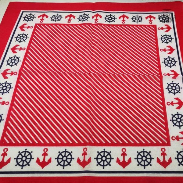 Bandana rouge pour homme, style marin