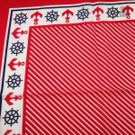 Accessoire marin rouge, bandana pour homme