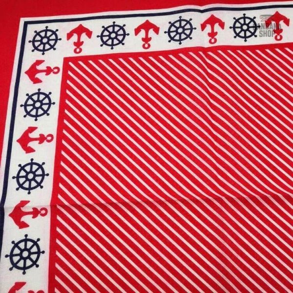 Accessoire marin rouge, bandana pour homme