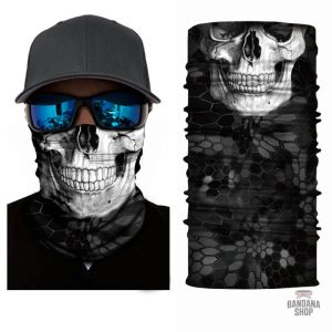 Bandana élastique avec motif tête de mort