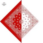 Bandana rouge et blanc pour homme