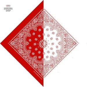 Bandana rouge et blanc pour homme