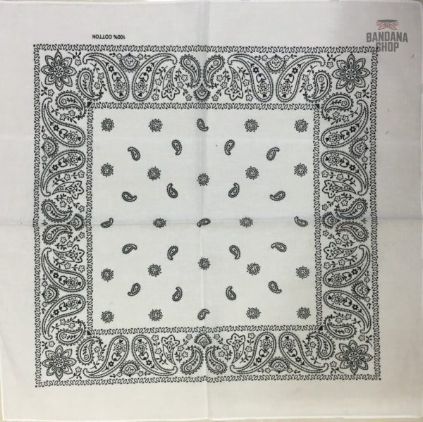 bandana motif cachemire blanc 2