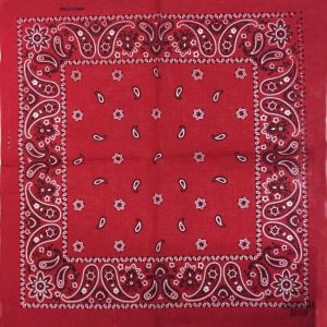 bandana motif cachemire rouge 2