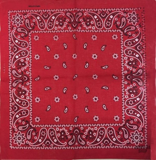 bandana motif cachemire rouge 2