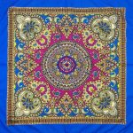 bandana motif indien bleu 2