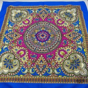 Accessoire mode homme motif indien bleu