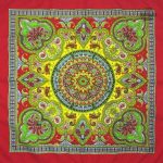 bandana motif indien rouge 2