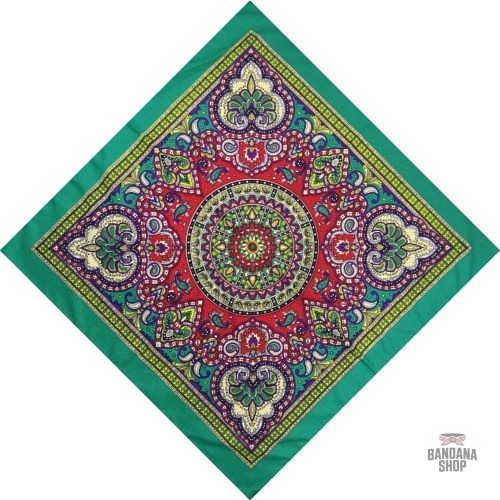 bandana-motif-indien-vert-1 Bandana Indien Vert pour Homme