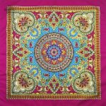 bandana motif indien violet 2
