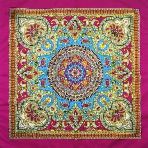 bandana motif indien violet 2