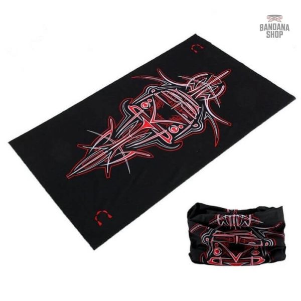 Bandana élastique motif rouge