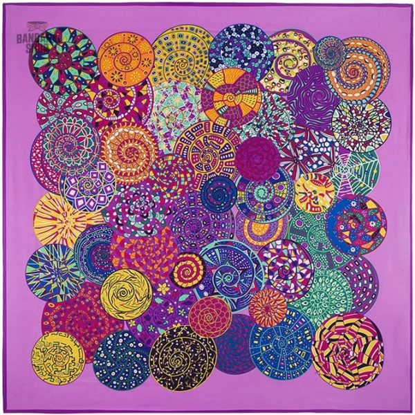 Bandana avec motifs en spirale colorés et modernes