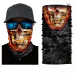 Accessoire moto, bandana tête de mort élastique