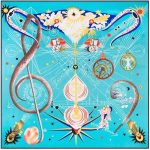 Bandana coloré inspiré par la musique et l'art