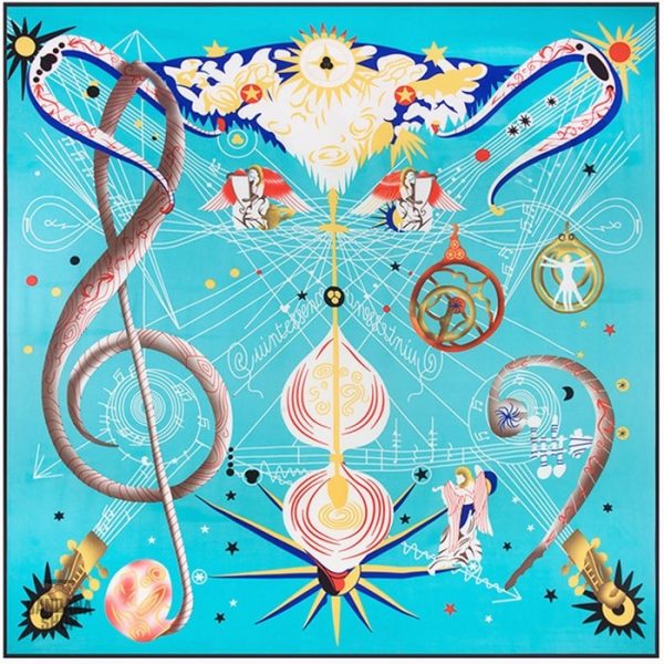 Bandana coloré inspiré par la musique et l'art
