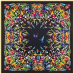 Bandana oiseaux en motif nuageux coloré