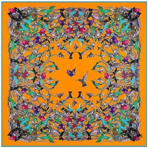 Bandana élégant avec motif d'oiseaux en vol