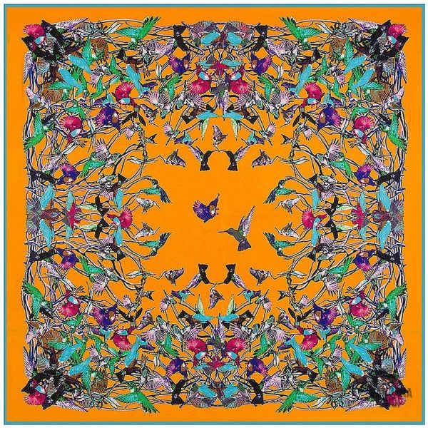 Bandana élégant avec motif d'oiseaux en vol