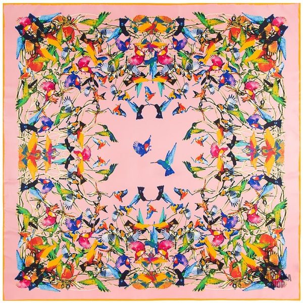 Design unique : bandana nuée d'oiseaux artistiques