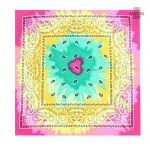 Bandana Homme vert avec motif ondulé de