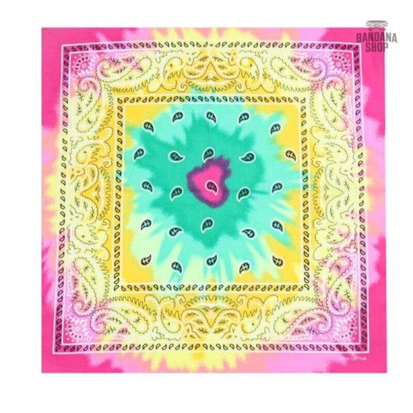Bandana Homme vert avec motif ondulé de