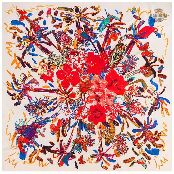 Bandana artistique avec motifs animaux