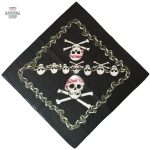 Bandana pirate noir pour homme