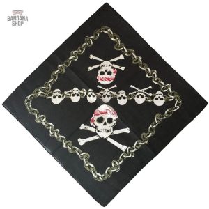 Bandana pirate noir pour homme