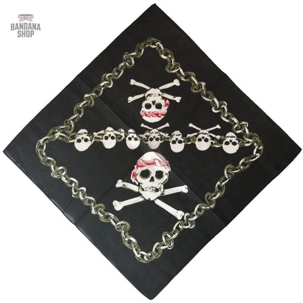 Bandana pirate noir pour homme