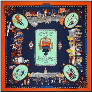 Bandana coloré avec motifs parisiens