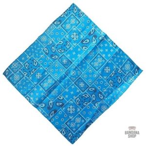 Bandana puzzle bleu pour homme