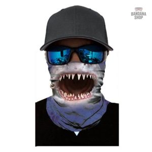 Accessoire bandana avec motif requin, élastique et confortable