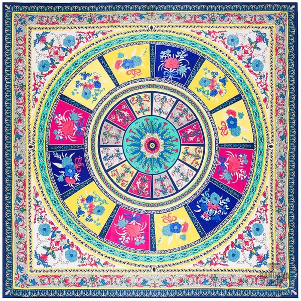 Élégant Bandana Roue Fleurie