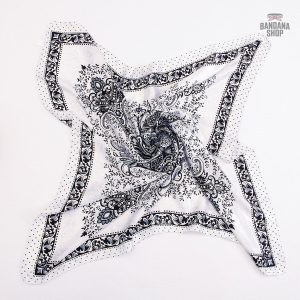 Bandana homme blanc avec design Souverain,