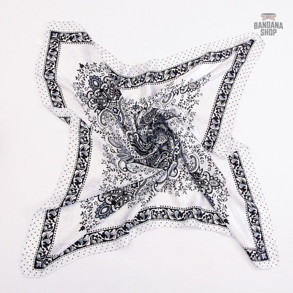 Bandana homme blanc avec design Souverain,