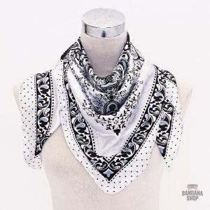 Accessoire mode homme : Bandana blanc Souverain,