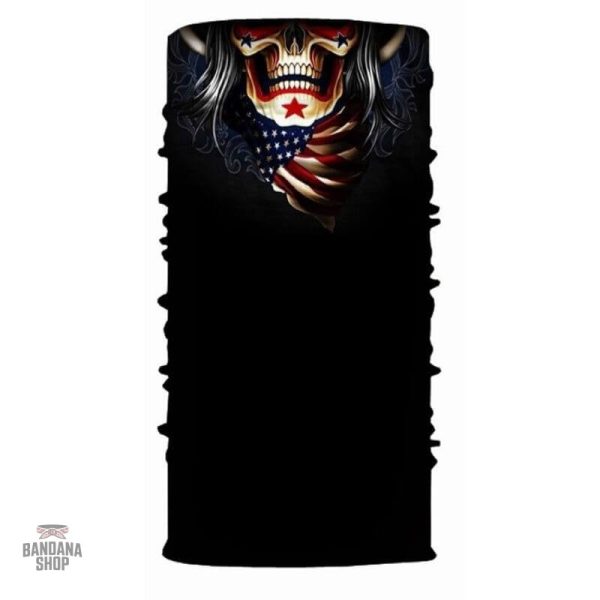 bandana-squelette-americain-1 Bandana Squelette Américain élastique de