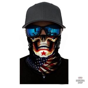 Bandana élastique au design de squelette américain