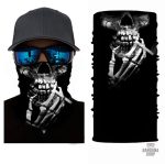 Bandana élastique avec motif squelette fumeur