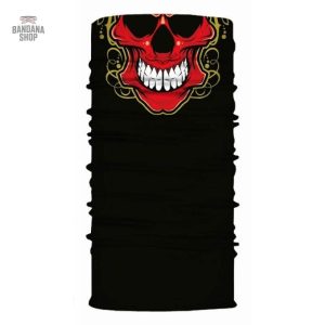 Bandana Squelette Rouge élastique pour un style unique
