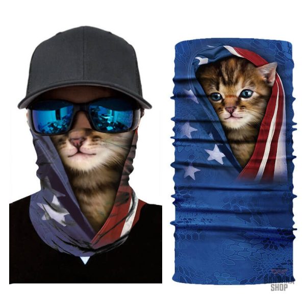 Bandana Élastique avec motif Tête de Chat