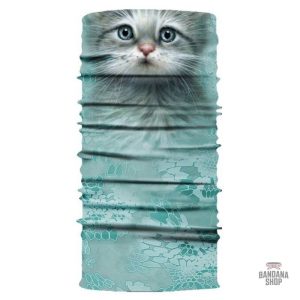 Bandana élastique tête de chaton -