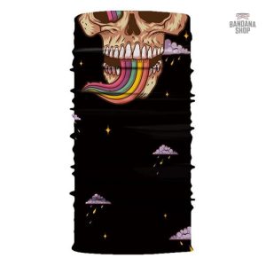 Bandana Tête de Mort Arc-en-ciel élastique pour style unique