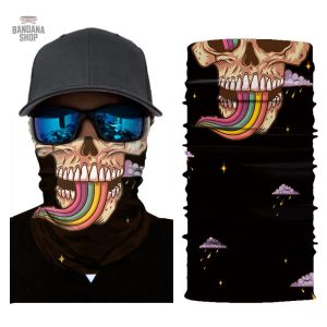 Design original : Bandana Arc-en-ciel à motif de Tête de Mort