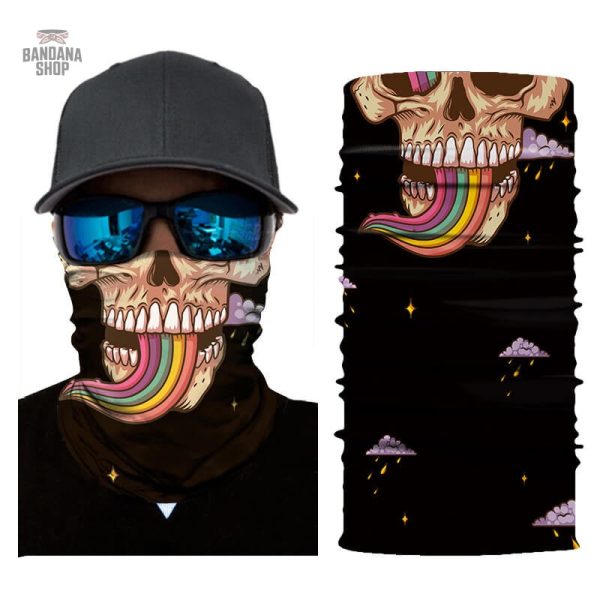 Design original : Bandana Arc-en-ciel à motif de Tête de Mort