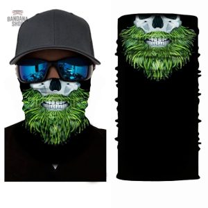Bandana Élastique avec motif de tête de mort barbu
