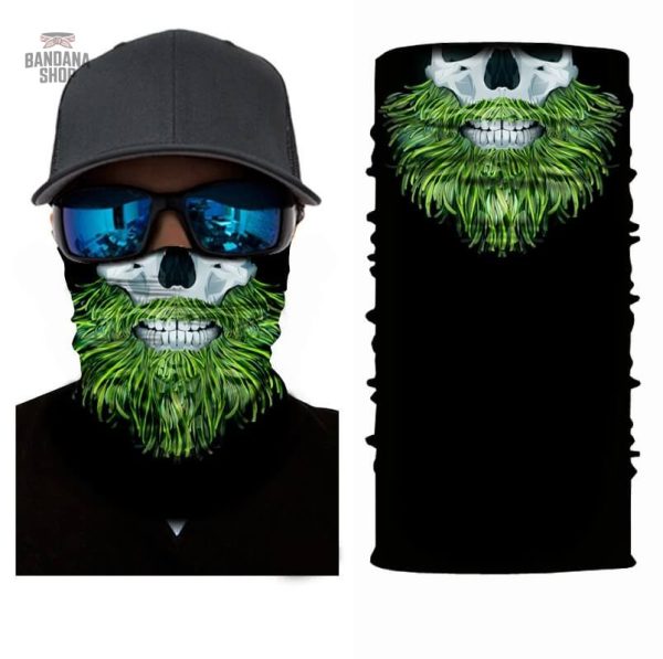 Bandana Élastique avec motif de tête de mort barbu