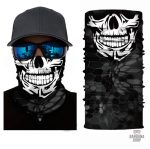 Bandana Élastique Tête de mort en carbone